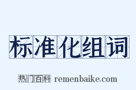 标准化组词是什么意思的图片
